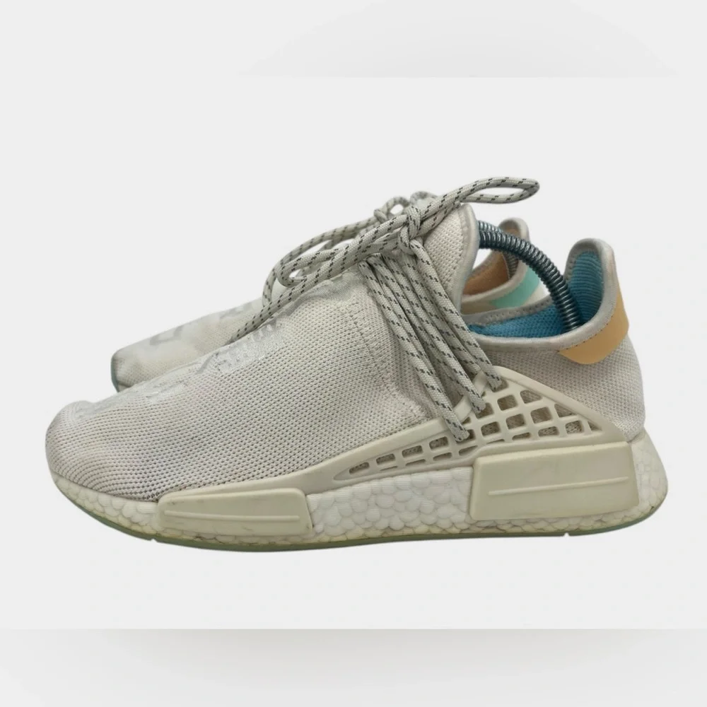 Adidas NMD Human Race Pharrell Williams NERD Chalk White Size 7.5 Fair Condition